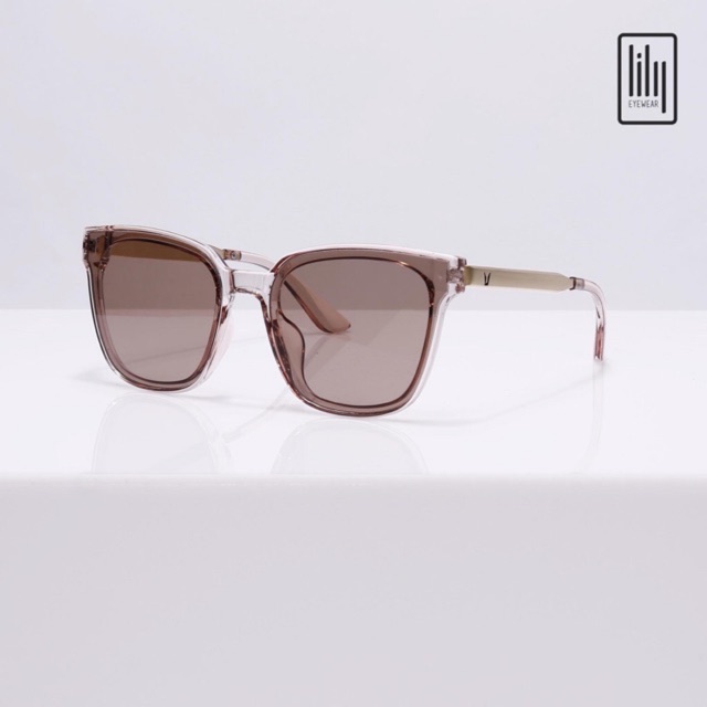 Kính nâu trà xuyên đêm chân vàng 55