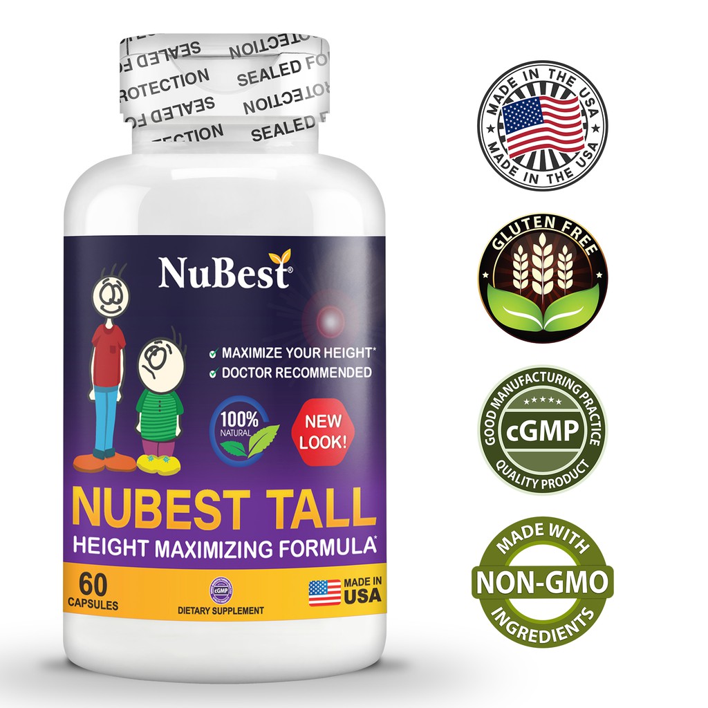 [Combo 6 Tặng 2] Thực Phẩm Bảo Vệ Sức Khoẻ Hỗ Trợ Tăng Chiều Cao Của Mỹ NuBest Tall Hộp 60 viên | BigBuy360 - bigbuy360.vn