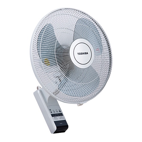 Quạt treo tường Toshiba F-WSA20VN 3 cánh có remote hẹn giờ tắt màu xám - Bảo hành hãng 12 tháng