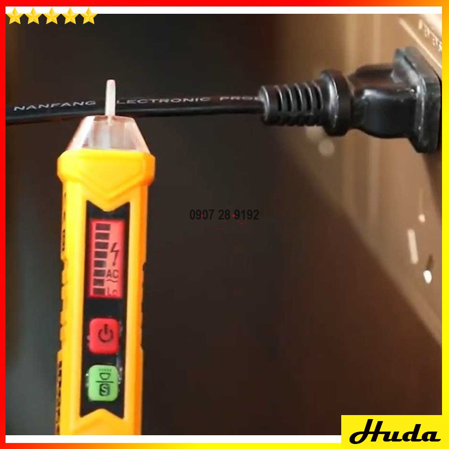 Bút thử điện kỹ thuật số đa năng thông minh 1000V INGCO VD10003 đầu dò điện áp cảm ứng dây pha không tiếp xúc dòng điện