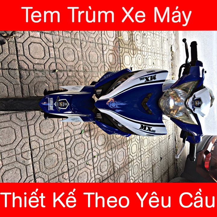 Tem Trùm Exciter 135 Xanh Trắng MX