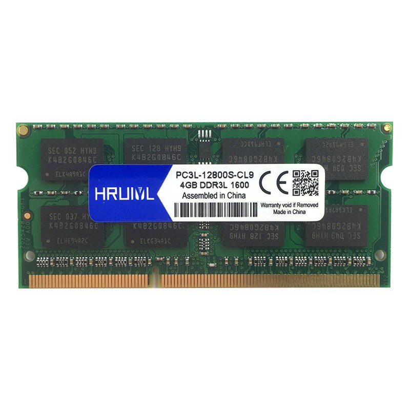 Thẻ Nhớ Ruiyl PC3L-12800S 1600MHZ DDR3L 8GB 4GB 2GB 1600 MHz Cho Laptop DDR3 Ram 1.35V