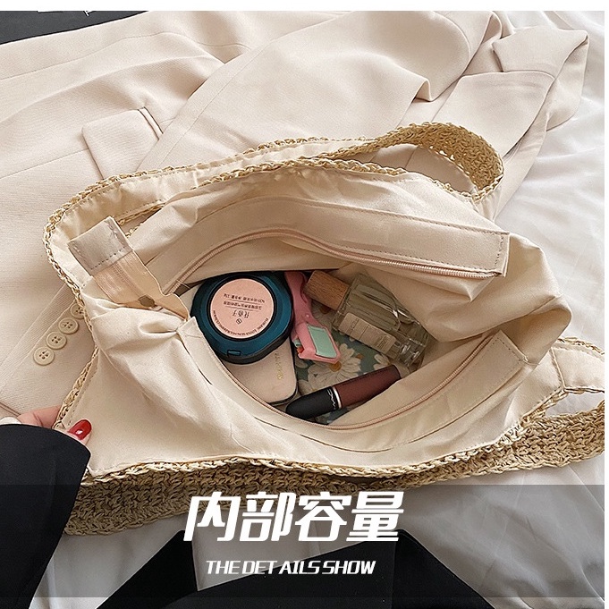 Túi cói Hobo ( túi lang thang) đeo vai cỡ lớn -2 dây đeo - phong cách Bohemian