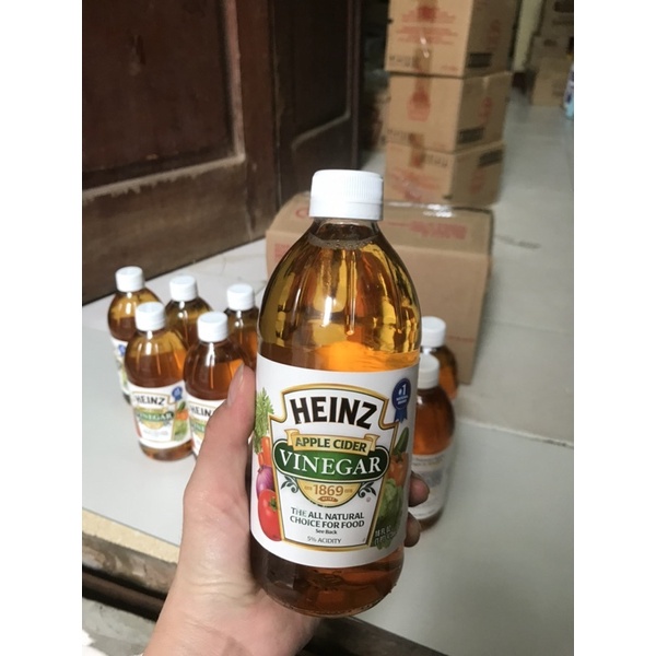 Giấm táo Heinz nhập khẩu Mỹ 473ml