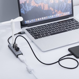 BỘ CHUYỂN ĐỔI TYPE-C SANG 4 CỔNG USB + HDMI BASEUS CAHUB-N0G