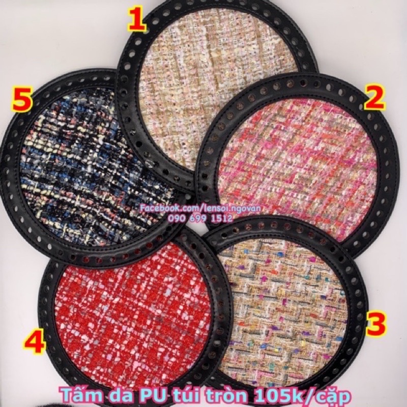 PK túi: Tấm da PU làm đáy túi hoặc túi tròn (1 cái)
