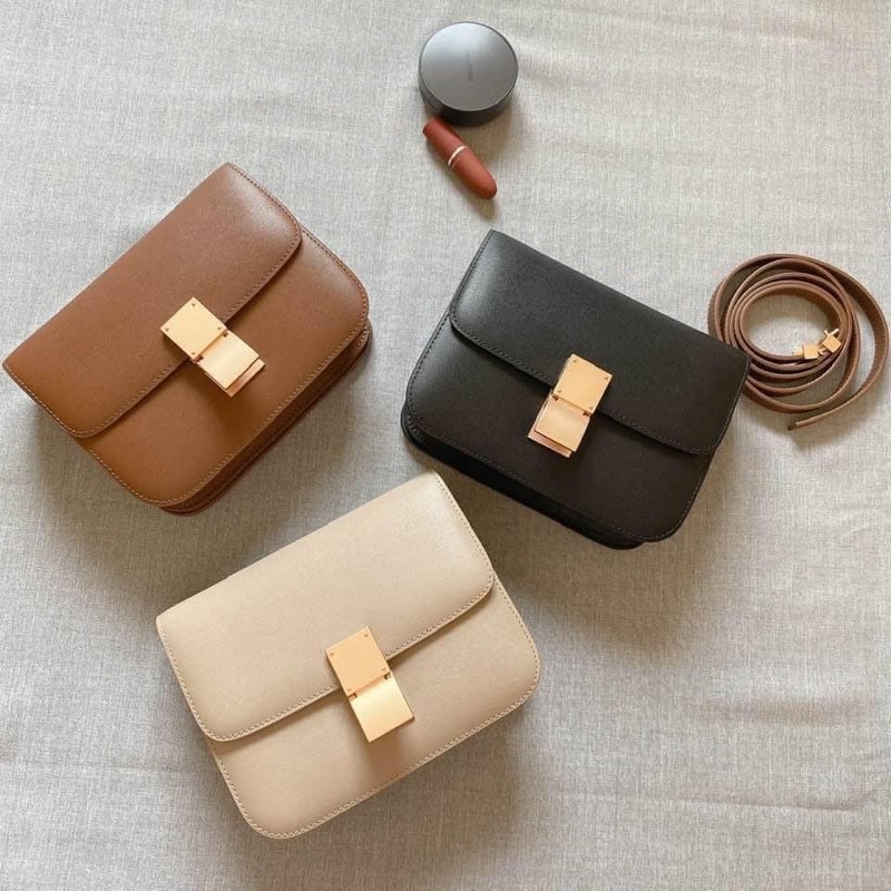 Túi 𝐏𝐫𝐞𝐭𝐭𝐲𝐅𝐈𝐓 dáng classic C.line đeo chéo chất 𝐃𝐚 𝐓𝐡𝐚̣̂𝐭 𝟏𝟎𝟎%