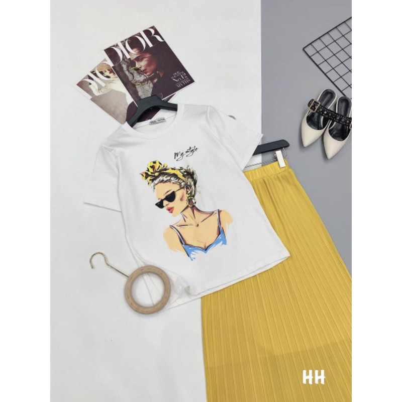 🥰 Sét áo phông hình chân váy👗