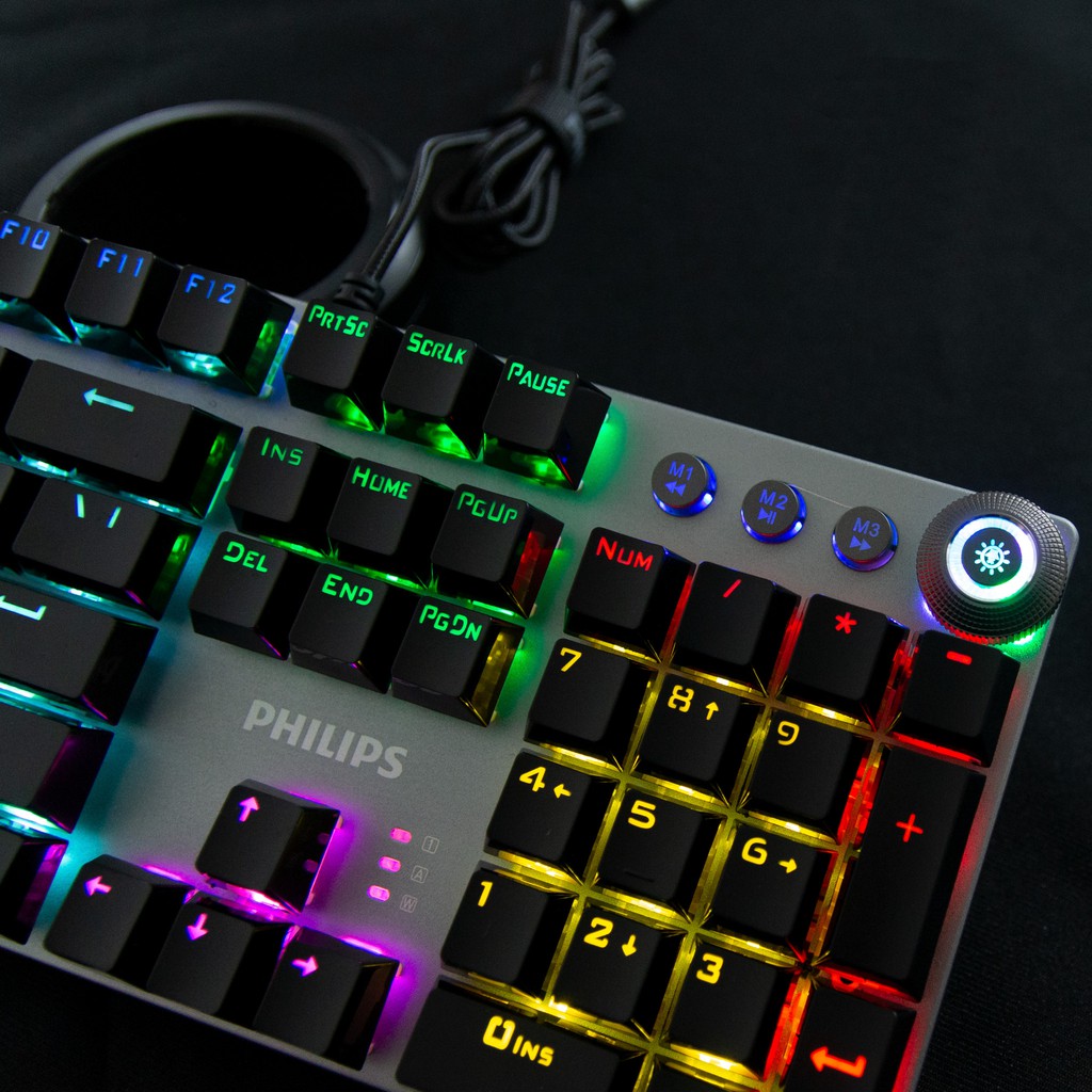 Bàn phím cơ Ajazz Philips chính hãng - Phím cơ Blue Switch Led RGB | BigBuy360 - bigbuy360.vn
