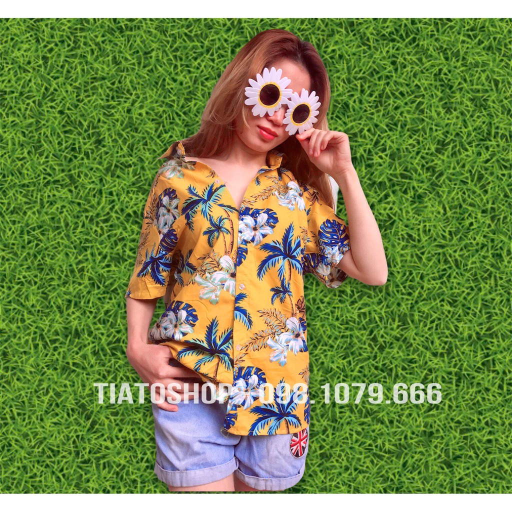 [ẢNH SHOP, NAM - NỮ, ĐỦ SIZE] Áo sơ mi hoa lá hawaii đi biển mùa hè, áo hoạ tiết trái cây, đồng phục nhóm giá rẻ