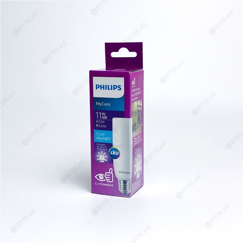 Bóng LED PHILIPS Stick 7.5W , 11W đui đèn E27 Kích Thước Nhỏ Gọn, Thay Thế Cho Bóng Compact.