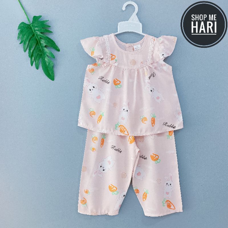 Bộ tole quần dài tay cánh tiên bé gái