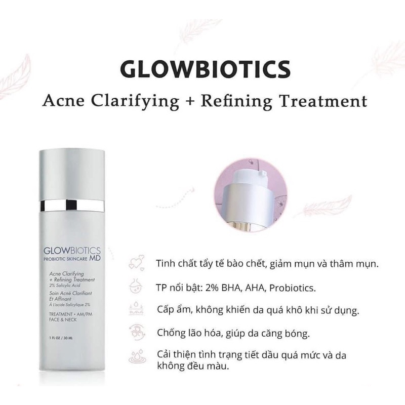 Serum Glowbiotics 2% BHA Acne Clarifying Refining Treatment