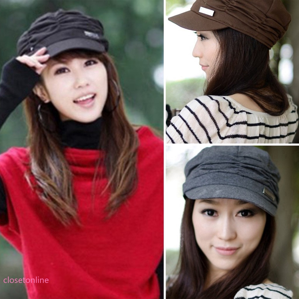 Mũ bê rê len màu trơn thời trang nữ tính