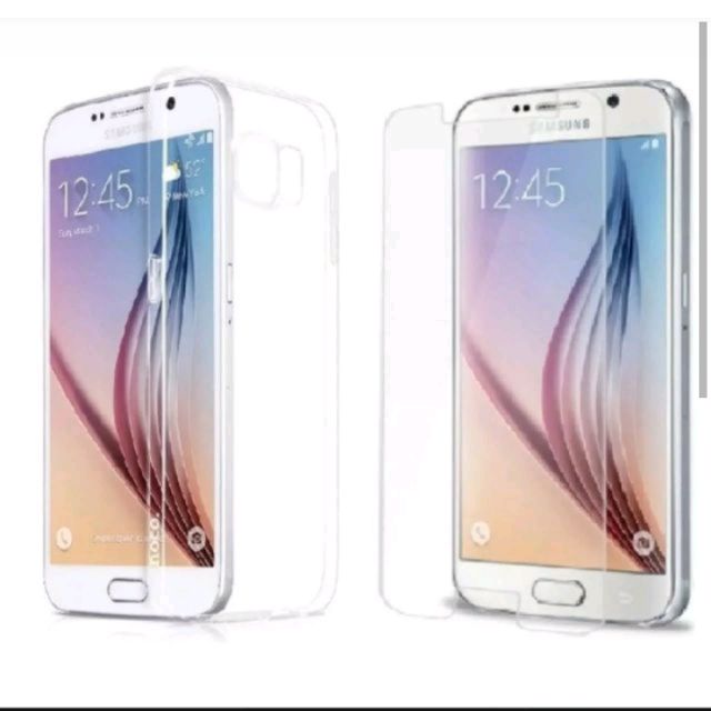 Bộ 2 kính cường lực cho Samsung S6 tặng ốp dẻo cao cấp