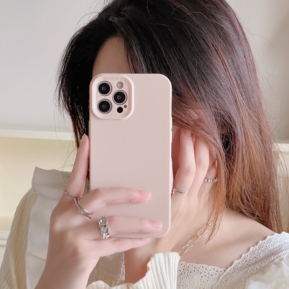 Ốp Điện Thoại Silicon Mềm Màu Tím Bảo Vệ Camera Cho iPhone 14 Pro MAX X XS MAX XR 14 Plus 11 12 13 Pro MAX