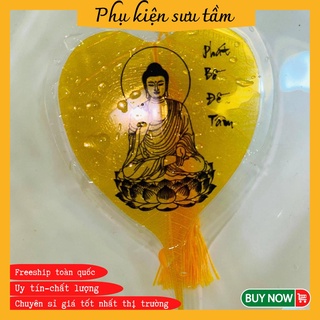 LÁ BỒ ĐỀ IN HÌNH PHẬT CẦU BÌNH AN