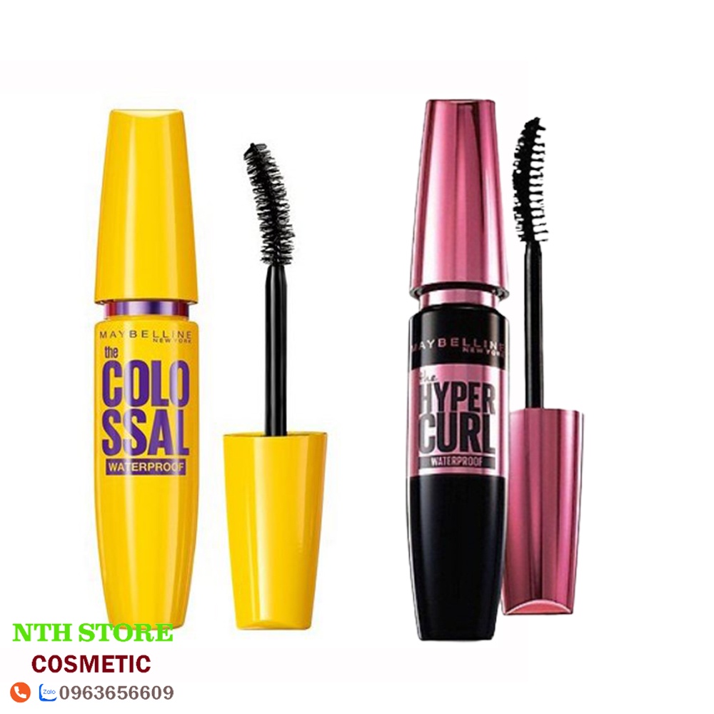 Mascara dưỡng mi, làm dày mi và cong mi Maybelline New York Water Proof không lem không trôi 8.6ml/9.2ml