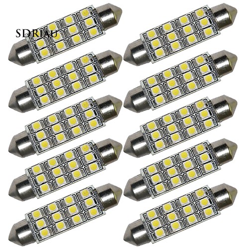 Bộ 2 bóng đèn LED SMD-3528 12 bóng ánh sáng trắng chất lượng cao