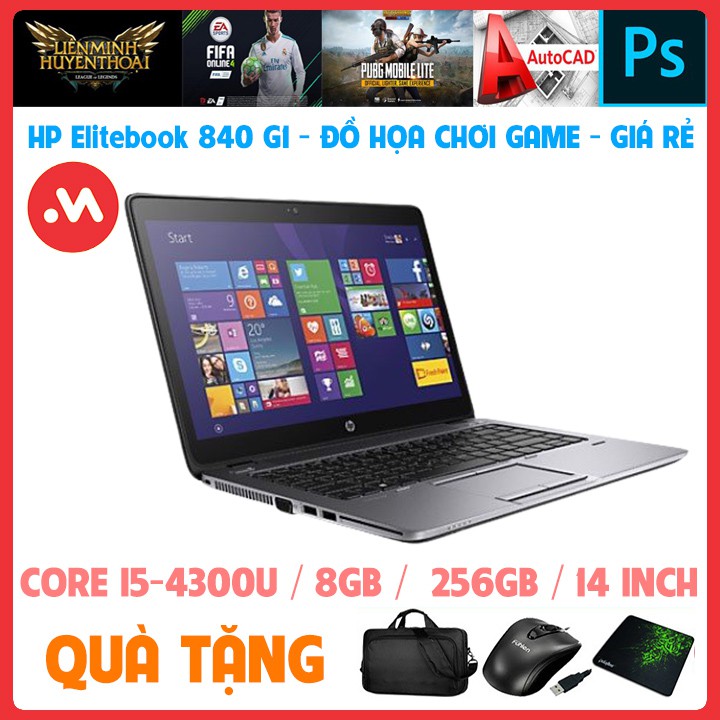 Laptop HP Elitebook 840 G1 -  i7 4600U, laptop cũ chơi game đồ họa cơ bản - Hàng nhập khẩu USA