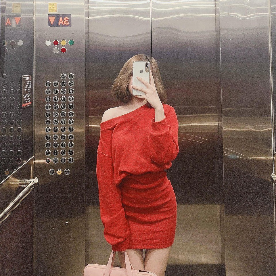 Đầm liền tay dài phồng phối bo | BigBuy360 - bigbuy360.vn