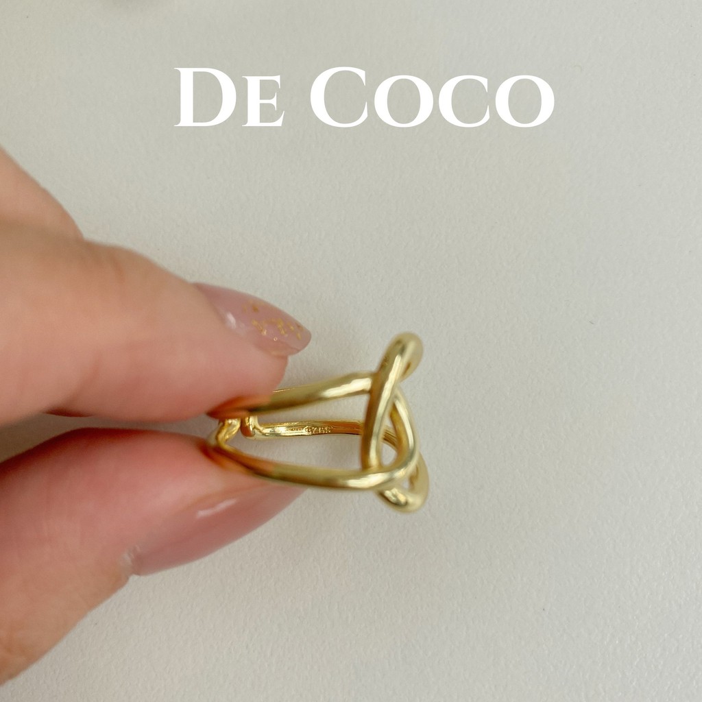 [Mã FAXANH245 giảm 10K đơn 50K] Nhẫn bạc Stuck with you Decoco.accessories