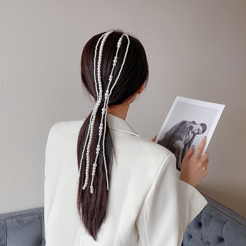 Dây Buộc Tóc Đính Hạt Ngọc Trai Xinh Xắn Cho Nữ