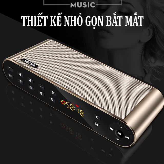 [Freeship + BH 12Tháng]Loa Bluetooth Không Dây AIDU Q8, Kiêm Đài FM, Phím Bấm Cảm Ứng Siêu Nhạy