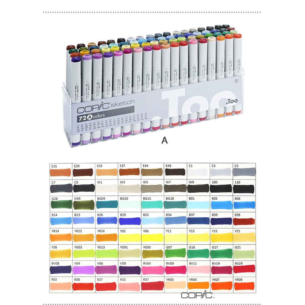 Màu marker Copic sketch 1 cây bán lẻ HKUK mua ít nhất 10c đọc kĩ mô tả bên dưới