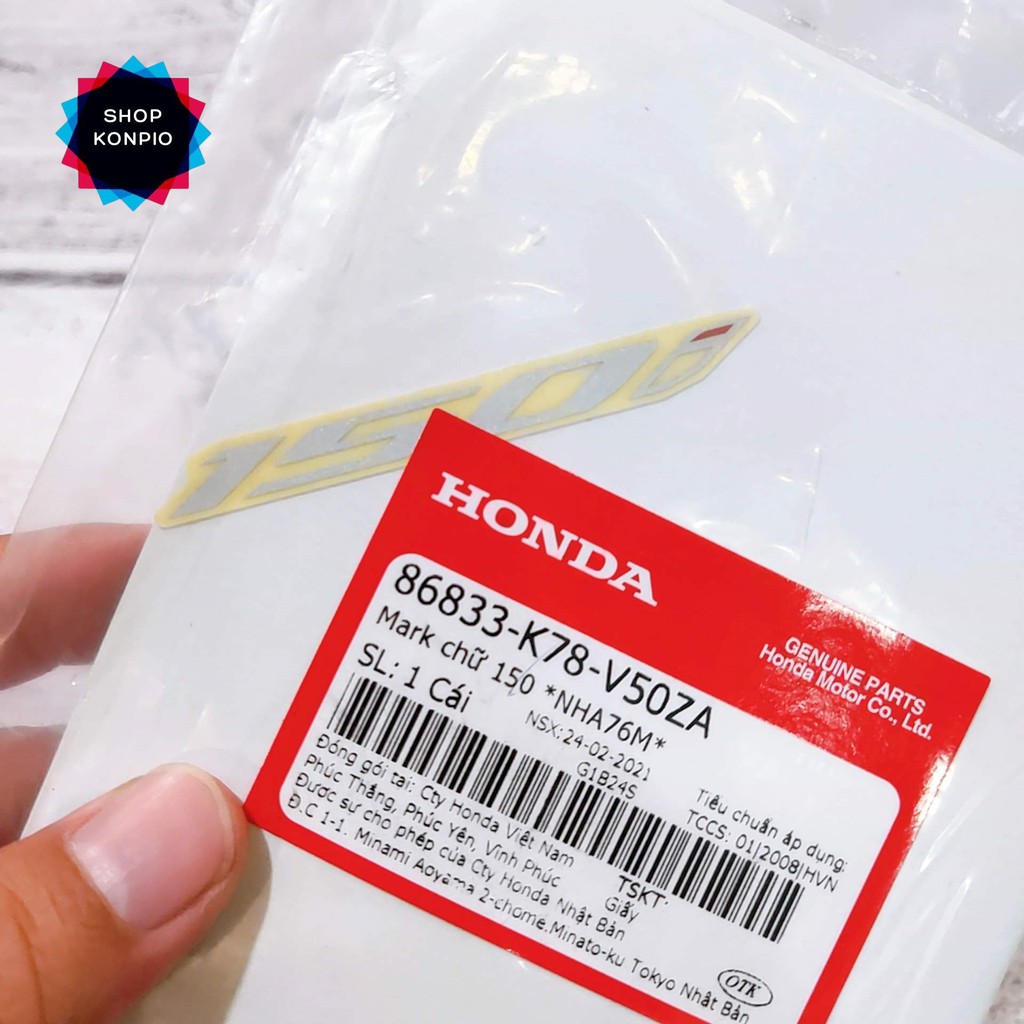 Tem Chữ 150i Honda SH 150 Chính Hãng