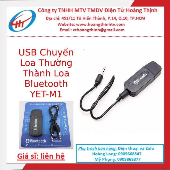 USB BLUETOOTH MUSIC RECEIVER YET-M1 CHO LOA VÀ AMPLY - YETM1