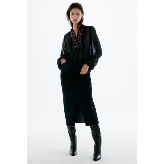 Áo thêu ZARA AUTH size XS