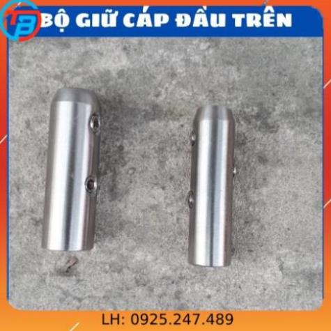 Bộ giữ cáp đầu trên tăng đơ ống cầu thang inox 304 phi 4,5,6,8,10 ly - vật tư Vina