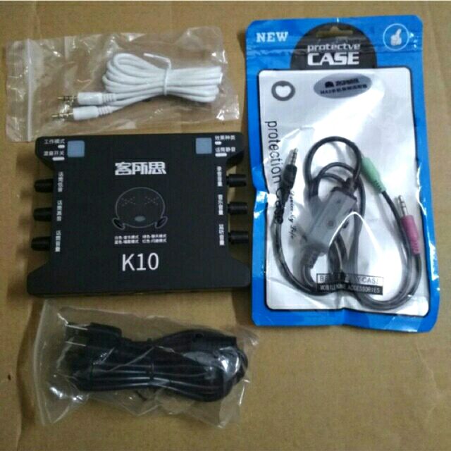 Combo sound card XOX K10 + dây livestream Ma2