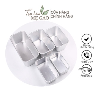 Set bộ 5 khuôn nhôm chữ nhật làm bánh gối, bông lan, muffin, hấp trứng