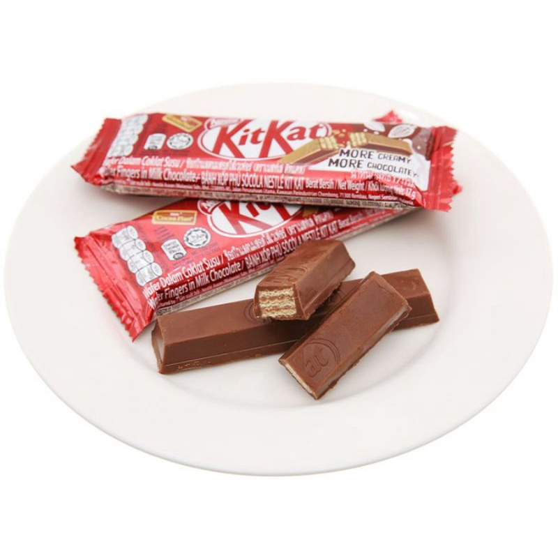 Bánh xốp phủ socola Kitkat gói 12 thanh 204g (12 thanh × 17gram)