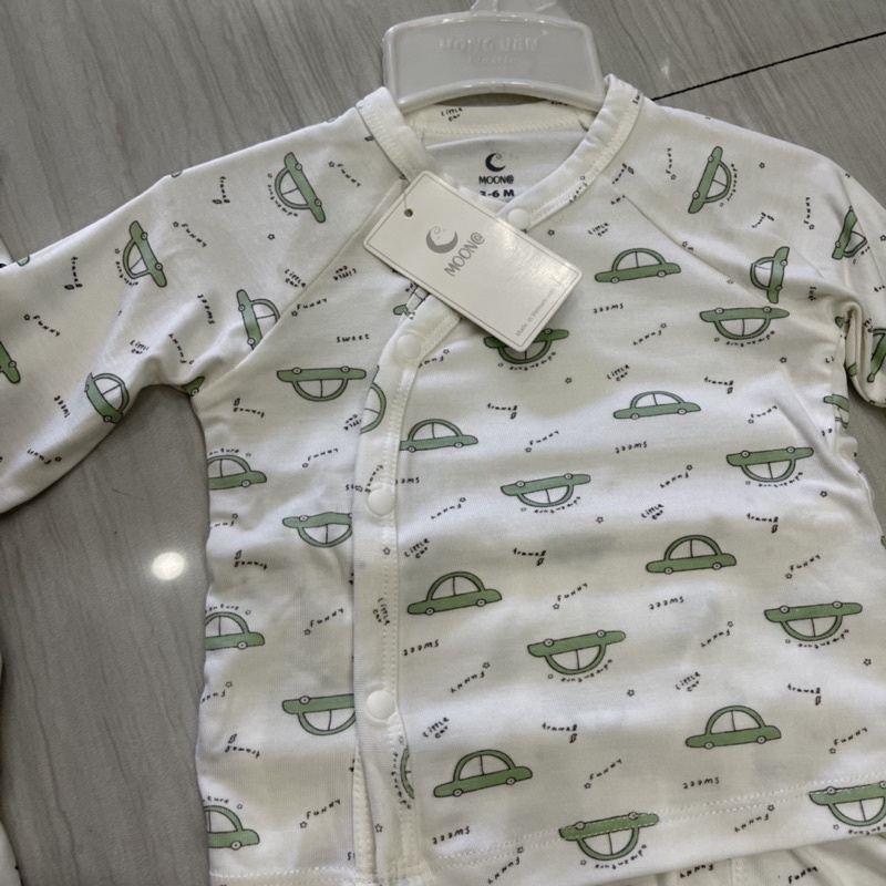 [Ảnh thật] Bộ Dài sơ sinh Moon vải Petit cho bé từ 0-6 Tháng chất mịn đẹp MẪU MỚI