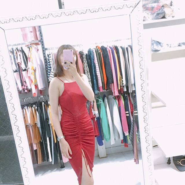 Đầm body ôm dây rút