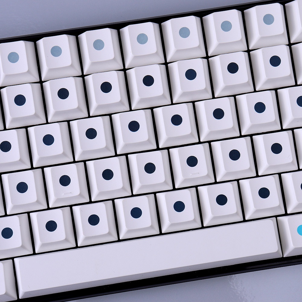 Bộ 130 Nút Bàn Phím PBT Họa Tiết Chấm Bi Xinh Xắn