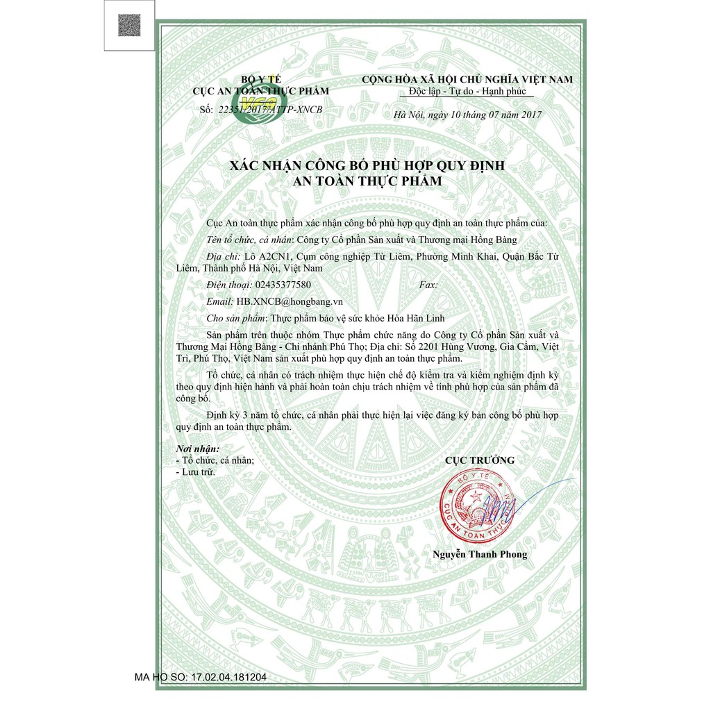 Hòa Hãn Linh - Giảm chứng đổ mồ hôi tay, mồ hôi chân, mồ hôi nách nhiều