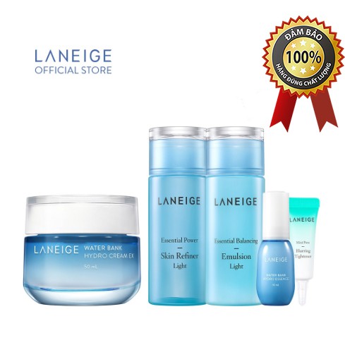 BỘ 5 SẢN PHẨM [LANEIGE] CÁC BƯỚC CHĂM SÓC DA VÀ DƯỠNG ẨM