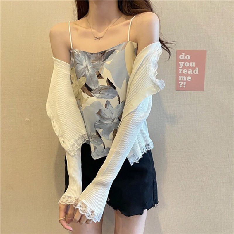 HÌNH THẬT - Áo yếm hoa cột nơ