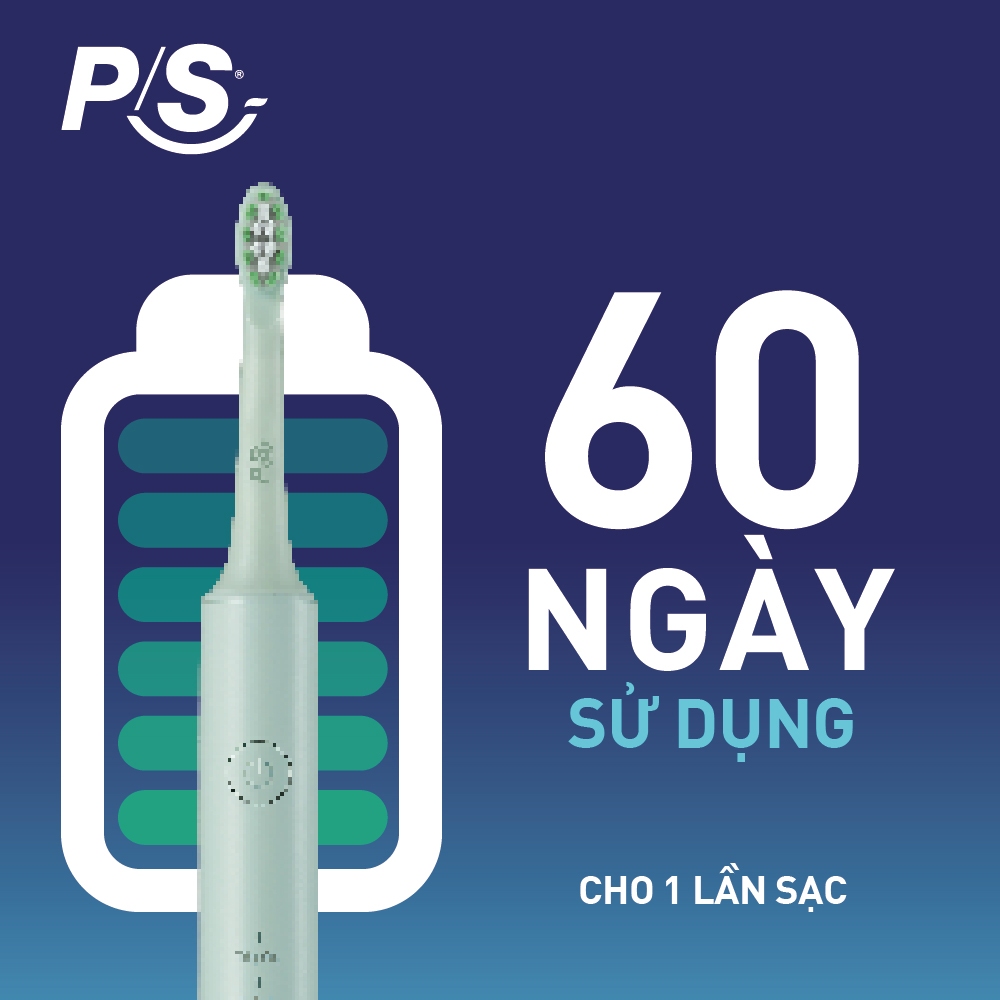 Bộ bàn Chải Điện P/S Sonic Expert Chuyên Gia Sóng Âm - Công Nghệ Sóng Âm, Chải Sạch Mảng Bám Tới 8X