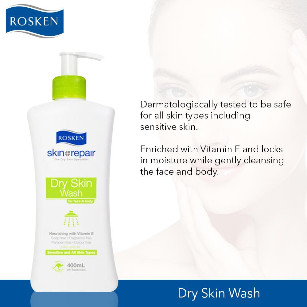 ROSKEN Dry Skin Wash For Face and Body 400mL - Sữa tắm dưỡng ẩm