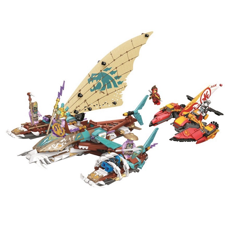 LẮP RÁP XẾP HÌNH NINJAGO 60040- TRẬN CHIẾN TRÊN BIỂN CATAMARAN CỦA KAI