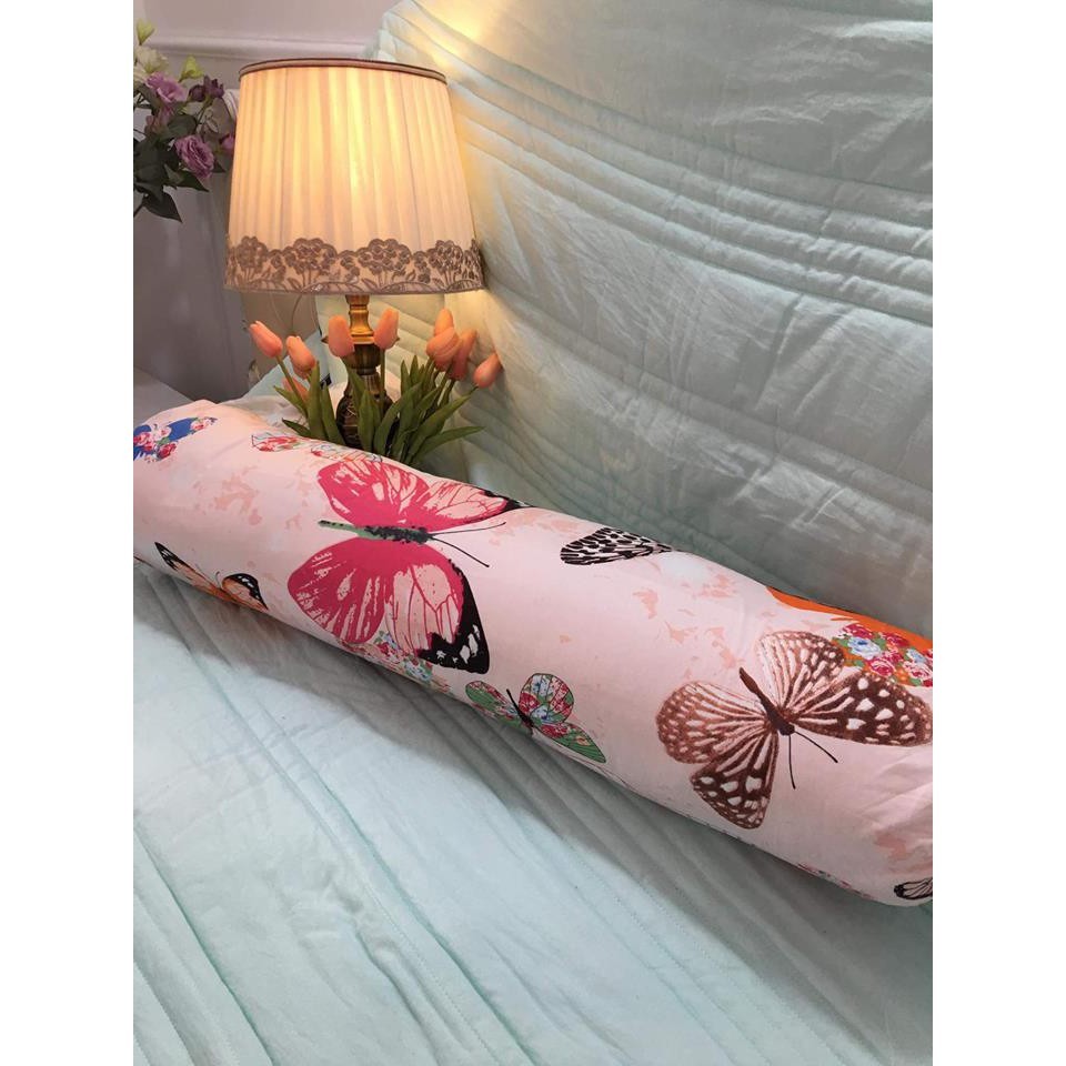 GỐI ÔM NGƯỜI LỚN COTTON 35cm x 1m (Được chọn màu)