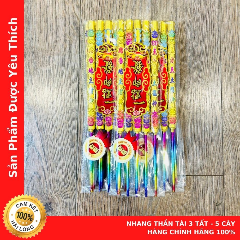 Nhang Thần Tài 5 Cây Loại 3 Tất - Hàng Đẹp - Cửa Hàng Sa Di Hoan Hỉ