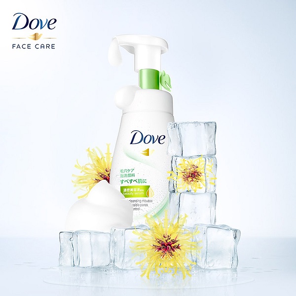 Sữa Rửa Mặt Dove 160ml Dạng Bọt Mịn Tinh Chất Serum Sạch Sâu Dưỡng Ẩm Dove Beauty Serum Facial Cleansing Mousse 160ml
