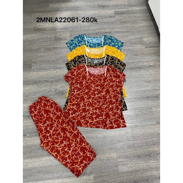 BỘ MẶC NHÀ WONNER 22061 ÁO CỘC TAY QUẦN NGỐ CHẤT LANH