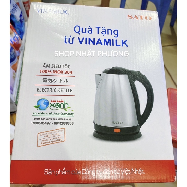 ẤM SIÊU TỐC SATO DUNG TÍCH 1,8L HÀNG KM VINAMILK